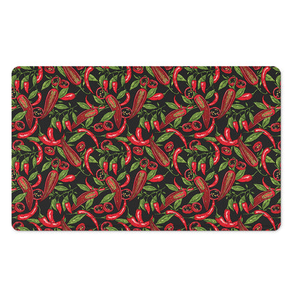 Hot Chili Peppers Pattern Print Polyester Doormat