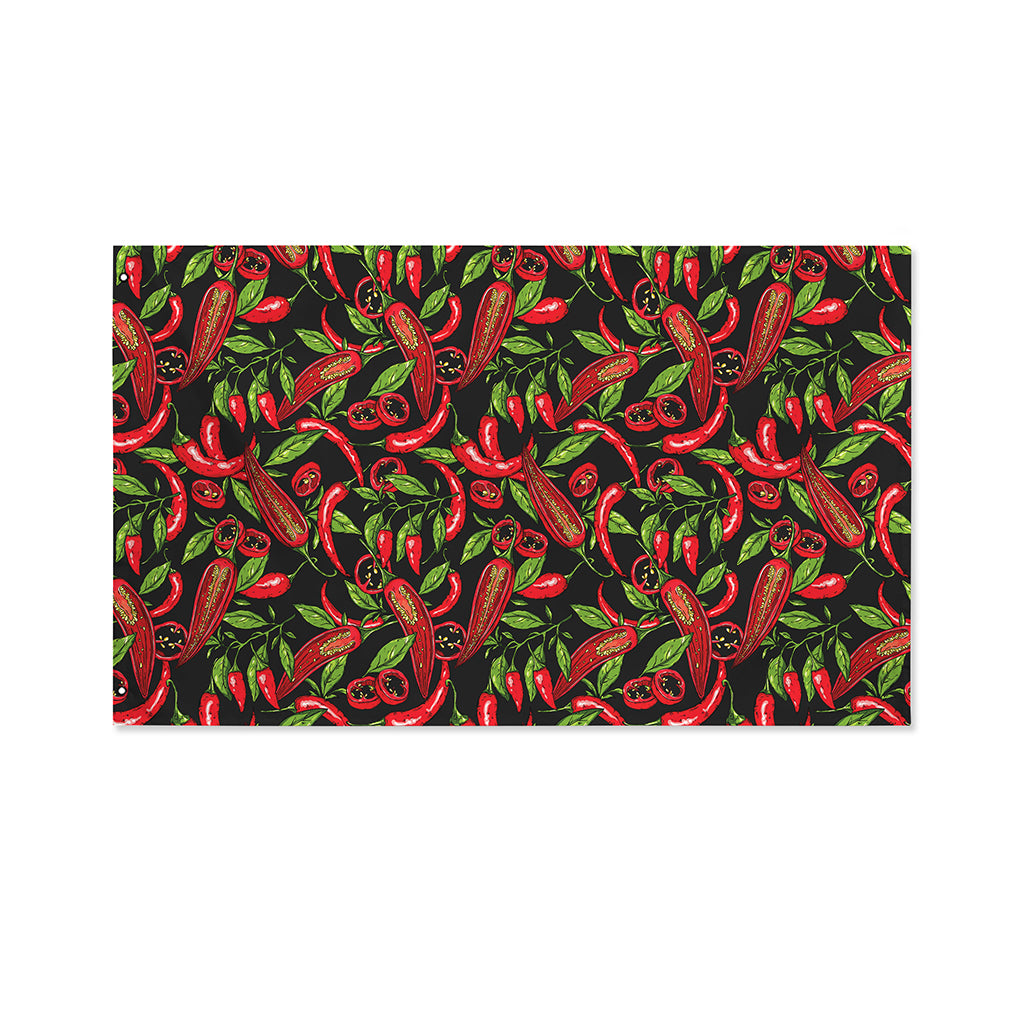 Hot Chili Peppers Pattern Print Polyester Flag