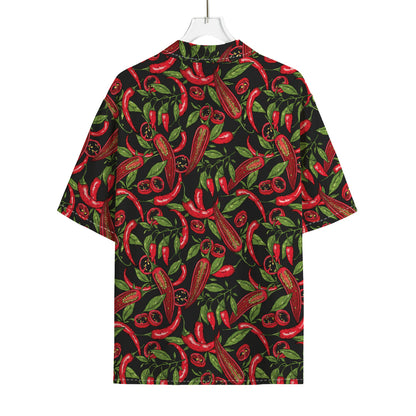 Hot Chili Peppers Pattern Print Rayon Hawaiian Shirt