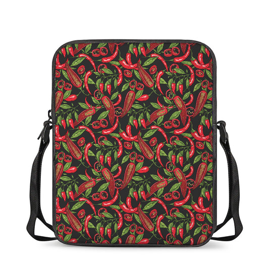 Hot Chili Peppers Pattern Print Rectangular Crossbody Bag