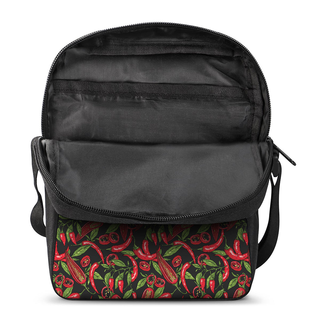 Hot Chili Peppers Pattern Print Rectangular Crossbody Bag