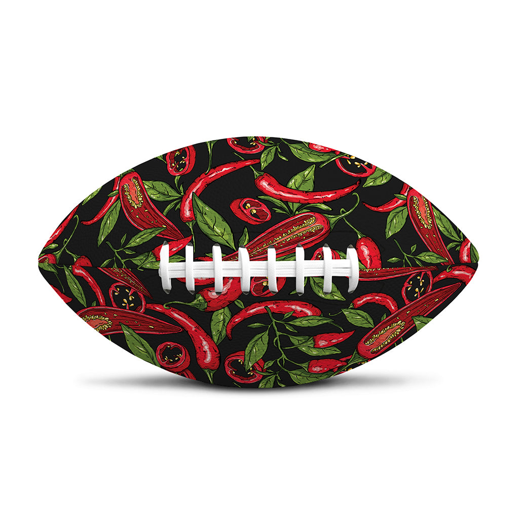 Hot Chili Peppers Pattern Print Rugby Ball