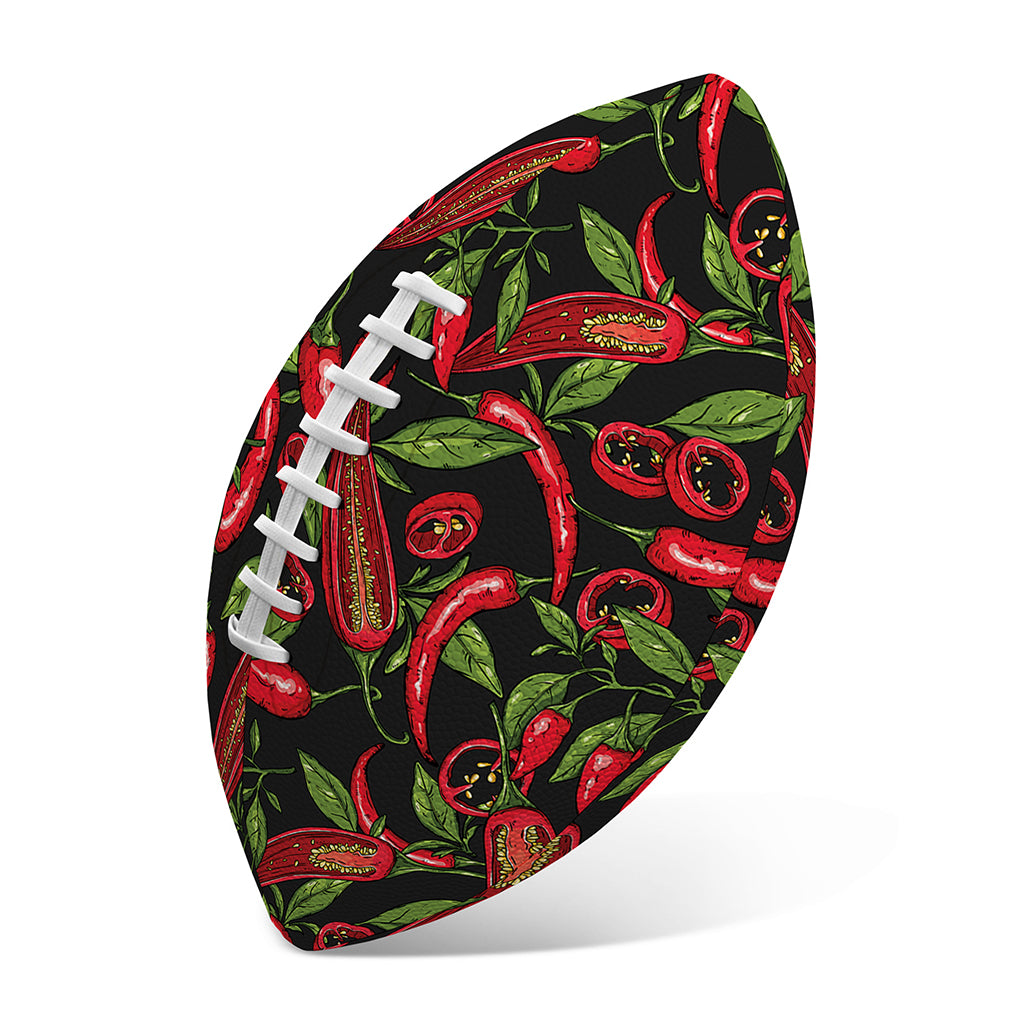 Hot Chili Peppers Pattern Print Rugby Ball