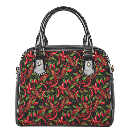 Hot Chili Peppers Pattern Print Shoulder Handbag