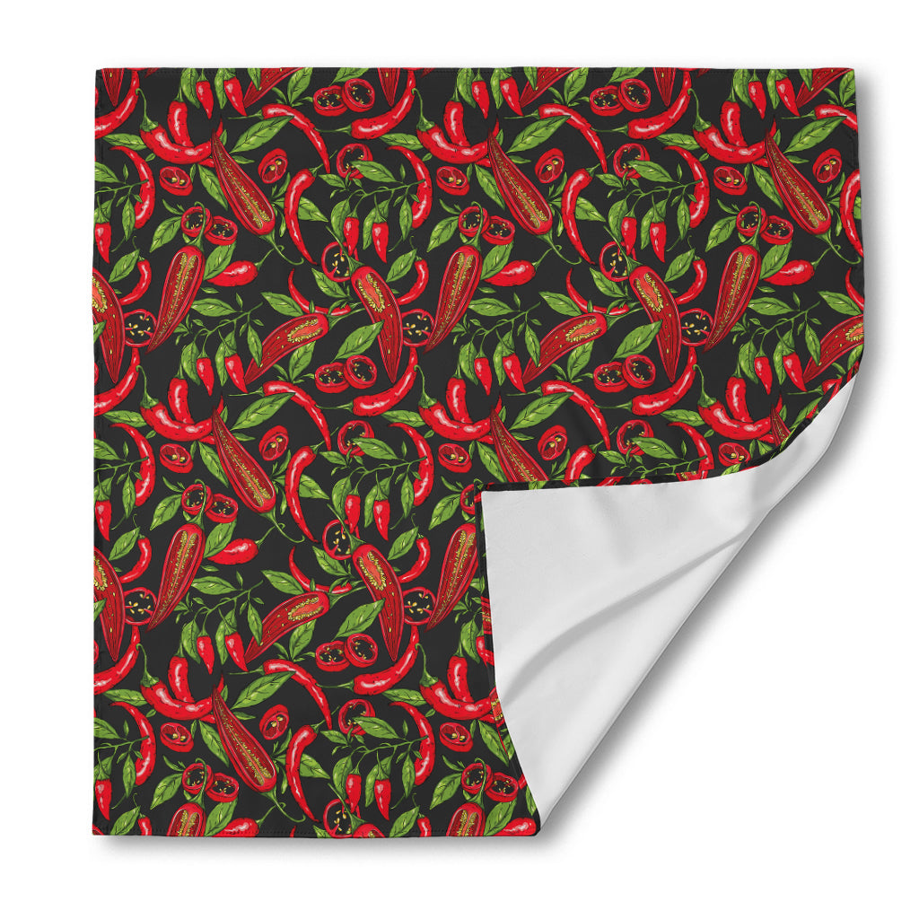 Hot Chili Peppers Pattern Print Silk Bandana