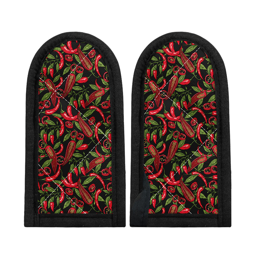 Hot Chili Peppers Pattern Print Skillet Handle Cover