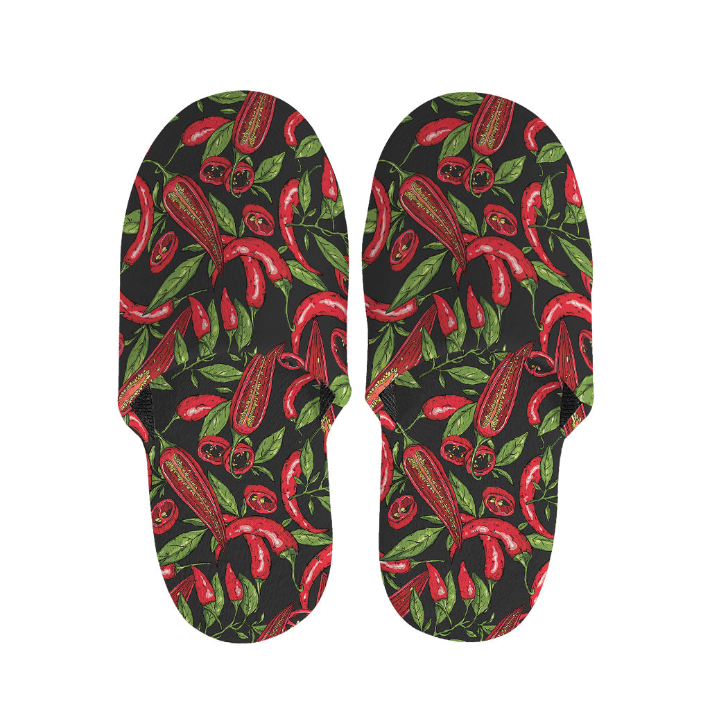 Hot Chili Peppers Pattern Print Slippers