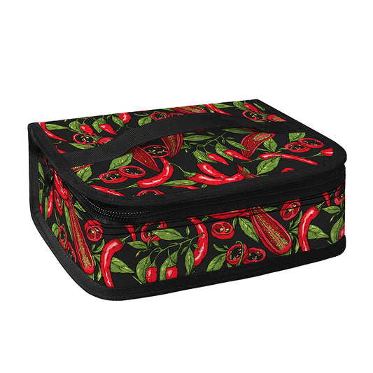 Hot Chili Peppers Pattern Print Small Lunch Bag