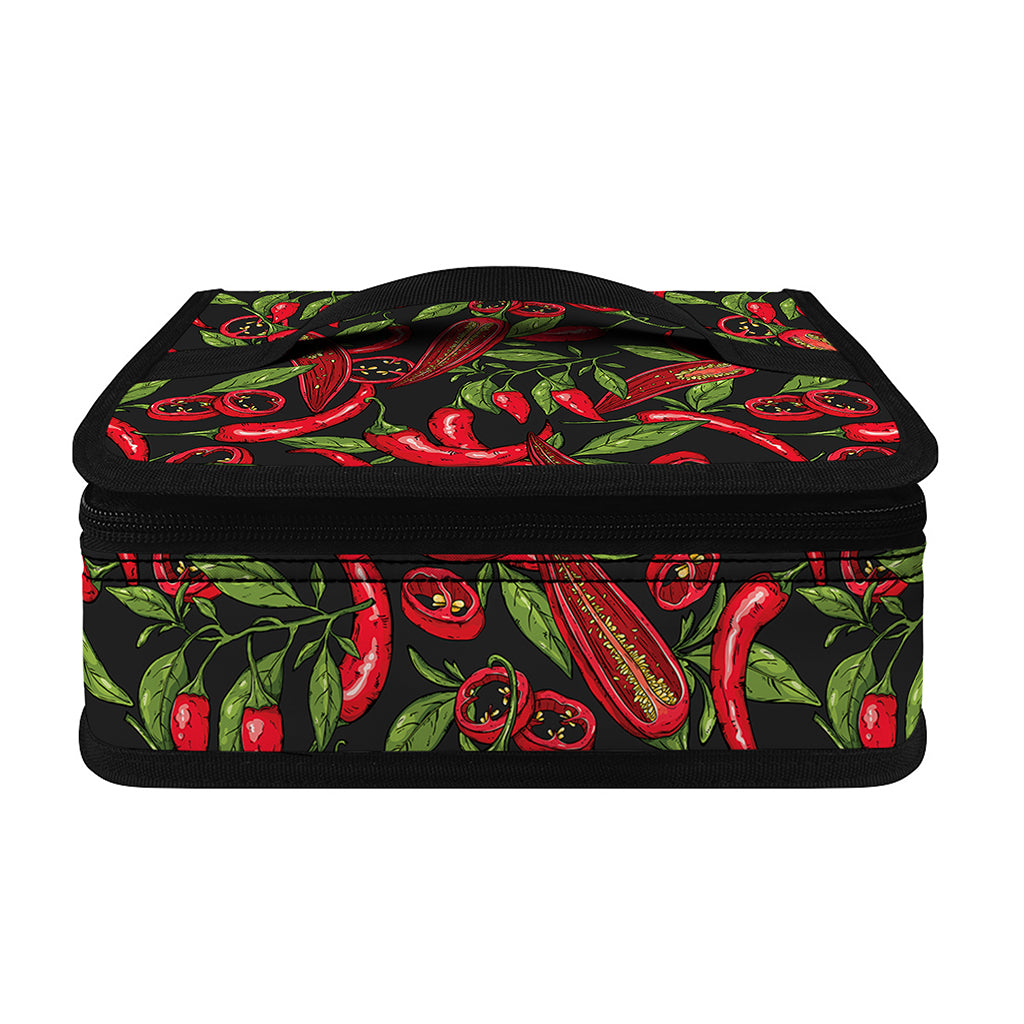 Hot Chili Peppers Pattern Print Small Lunch Bag