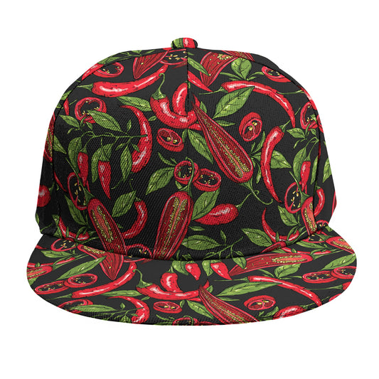 Hot Chili Peppers Pattern Print Snapback Cap