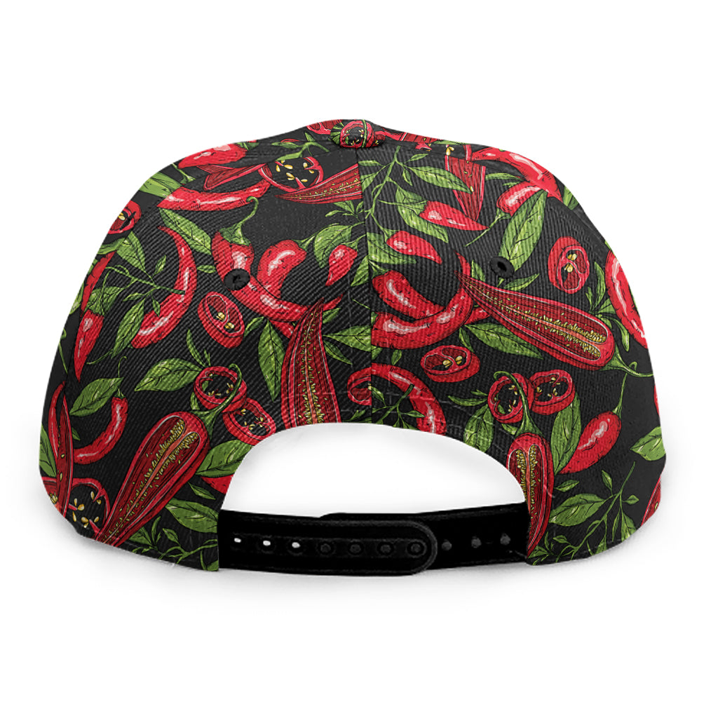 Hot Chili Peppers Pattern Print Snapback Cap