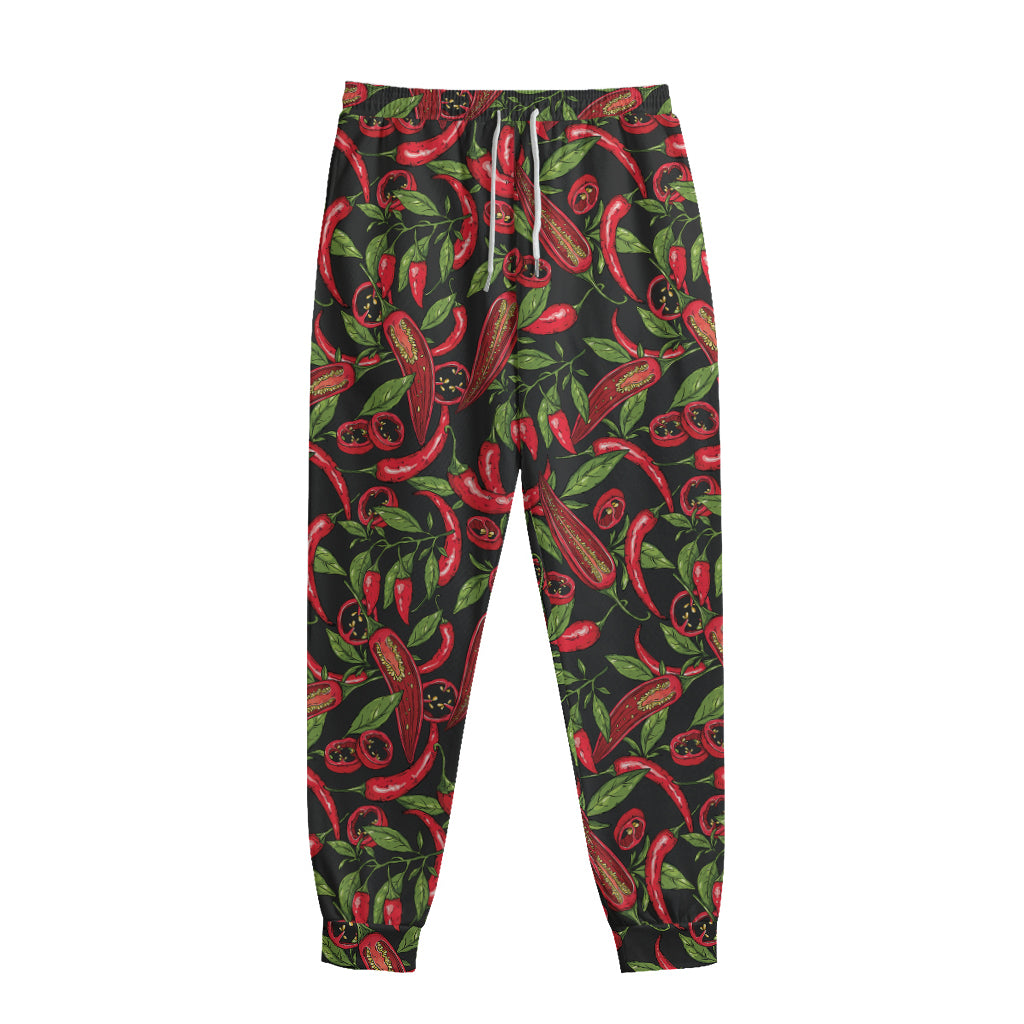 Hot Chili Peppers Pattern Print Sweatpants