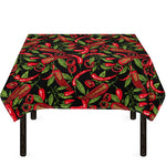 Hot Chili Peppers Pattern Print Tablecloth