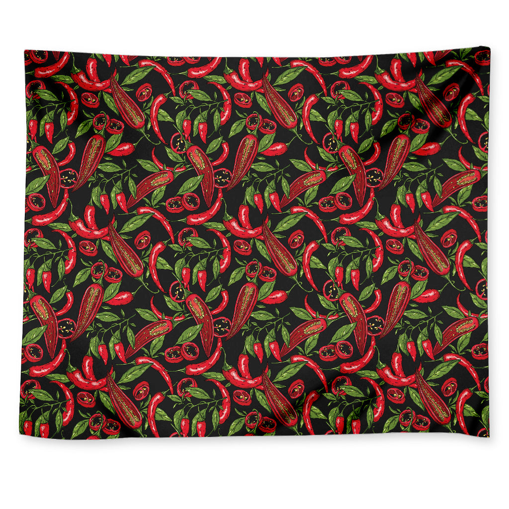 Hot Chili Peppers Pattern Print Tapestry