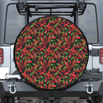 Hot Chili Peppers Pattern Print Tire Cover