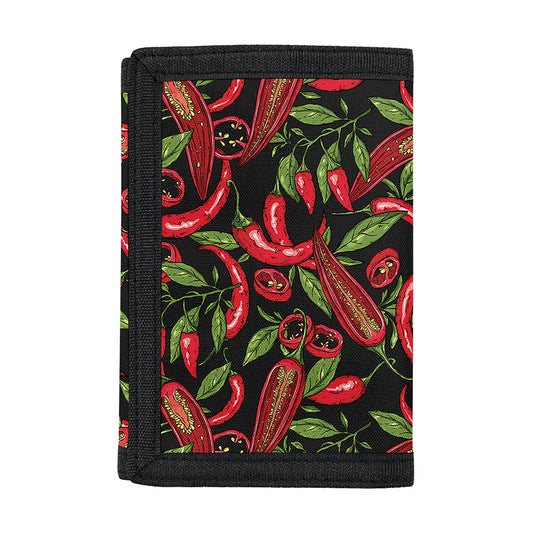 Hot Chili Peppers Pattern Print Trifold Wallet