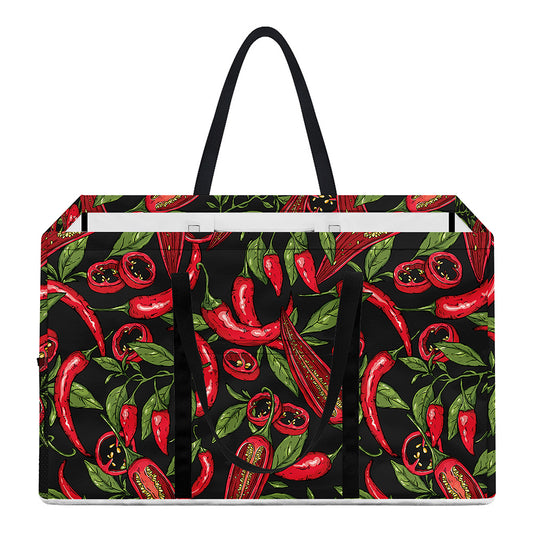 Hot Chili Peppers Pattern Print Utility Tote Bag