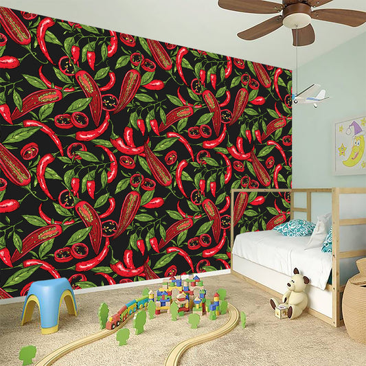 Hot Chili Peppers Pattern Print Wall Sticker