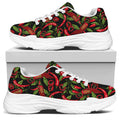 Hot Chili Peppers Pattern Print White Chunky Shoes