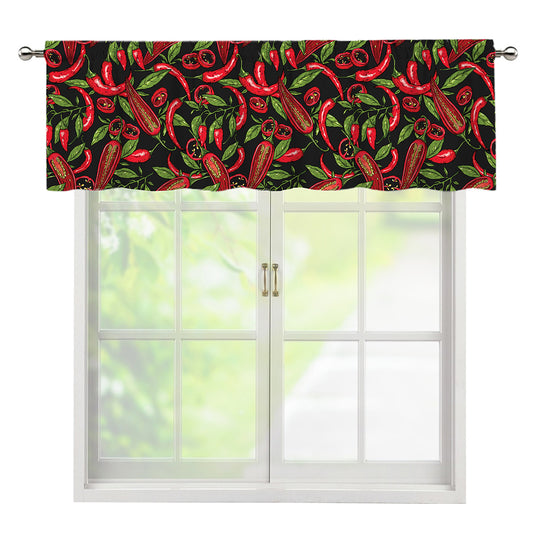 Hot Chili Peppers Pattern Print Window Valance