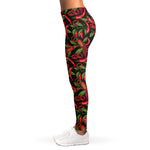 Hot Chili Peppers Pattern Print Women's Leggings
