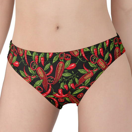 Hot Chili Peppers Pattern Print Women's Panties