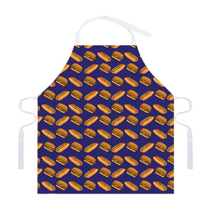 Hot Dog And Hamburger Pattern Print Adjustable Apron