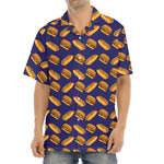 Hot Dog And Hamburger Pattern Print Aloha Shirt