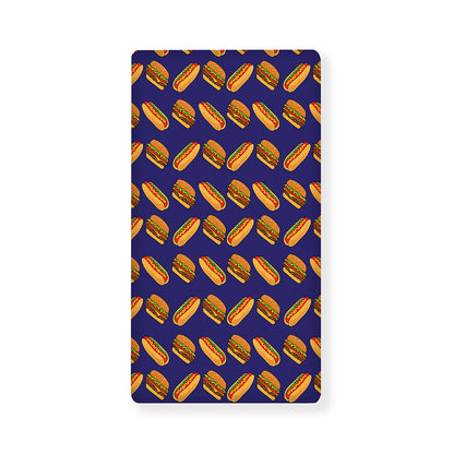 Hot Dog And Hamburger Pattern Print Baby Crib Sheet