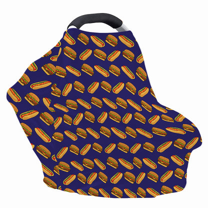 Hot Dog And Hamburger Pattern Print Baby Seat Cover