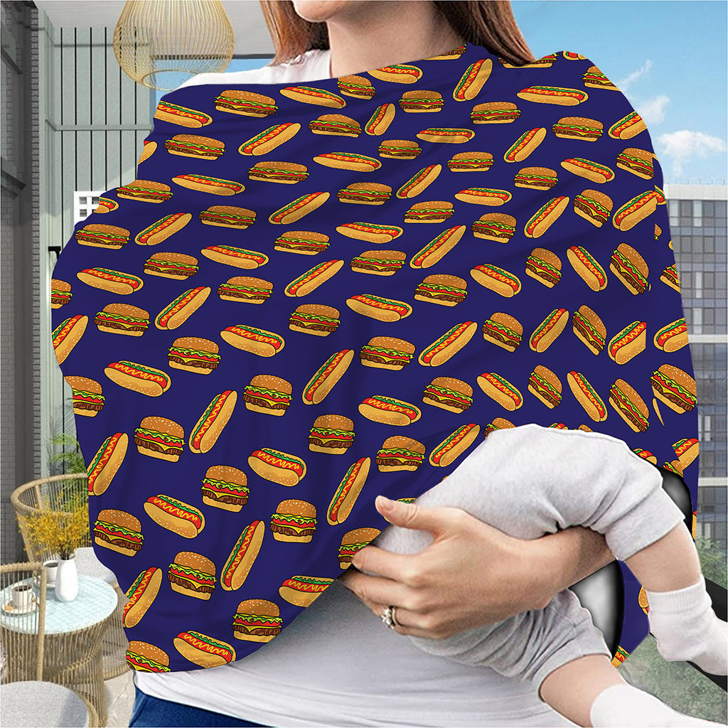 Hot Dog And Hamburger Pattern Print Baby Seat Cover