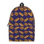 Hot Dog And Hamburger Pattern Print Backpack