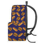 Hot Dog And Hamburger Pattern Print Backpack