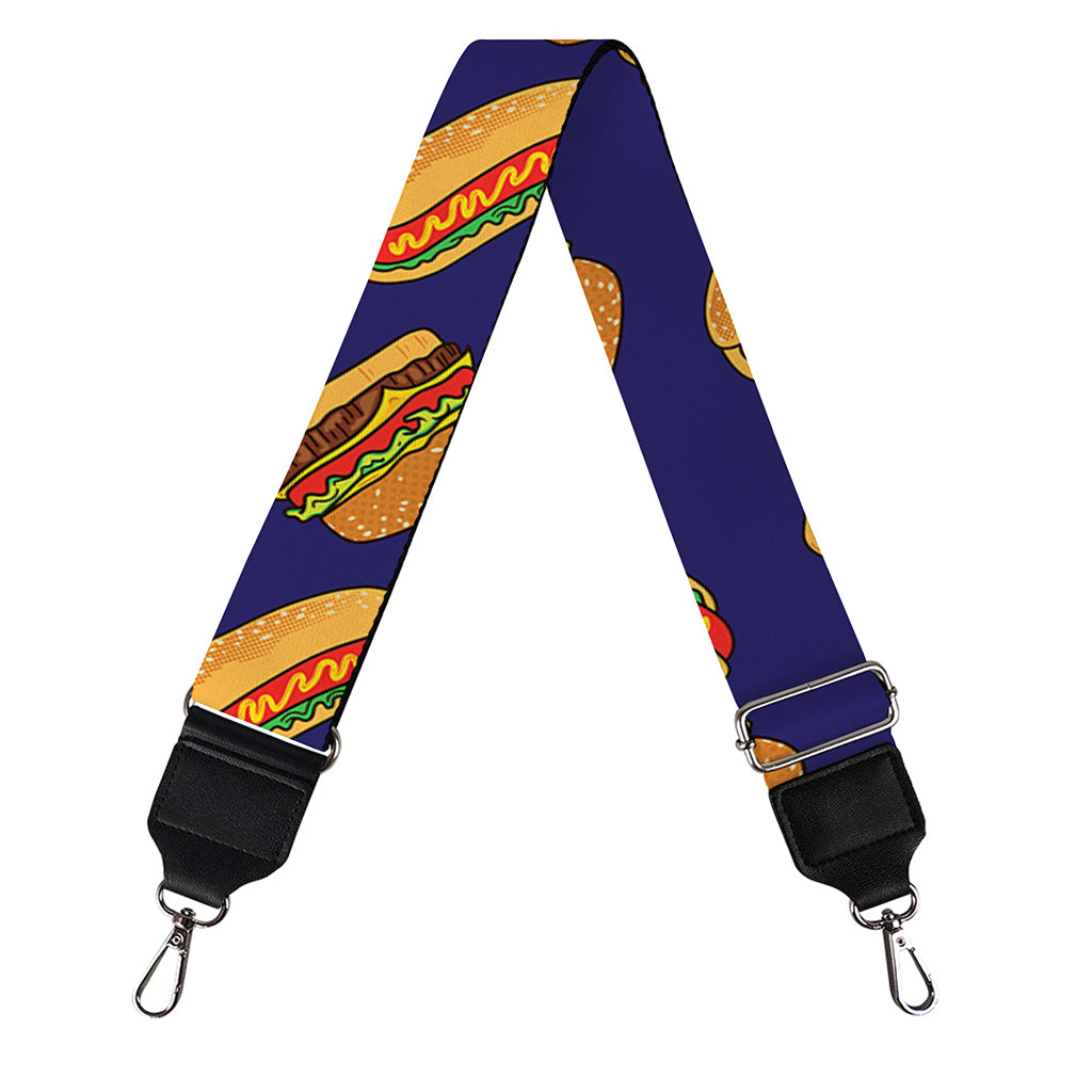 Hot Dog And Hamburger Pattern Print Bag Strap