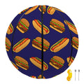 Hot Dog And Hamburger Pattern Print Basketball