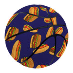 Hot Dog And Hamburger Pattern Print Basketball