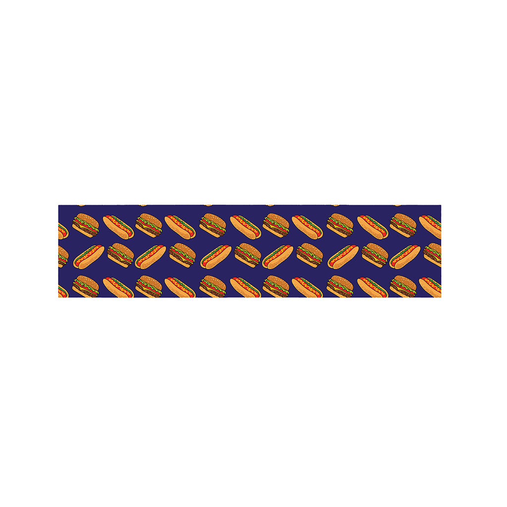 Hot Dog And Hamburger Pattern Print Bed Runner