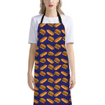 Hot Dog And Hamburger Pattern Print Bib Apron With Pocket