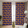 Hot Dog And Hamburger Pattern Print Dimout Pencil Pleat Curtains