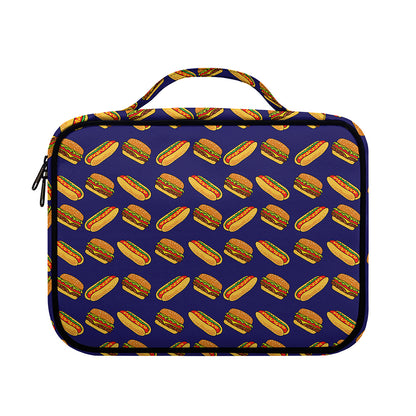 Hot Dog And Hamburger Pattern Print Briefcase Bible Bag
