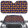 Hot Dog And Hamburger Pattern Print Car Windshield Sun Shade