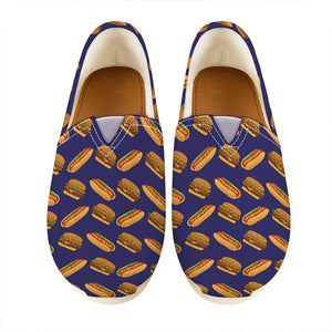 Hot Dog And Hamburger Pattern Print Casual Shoes