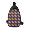 Hot Dog And Hamburger Pattern Print Chest Bag