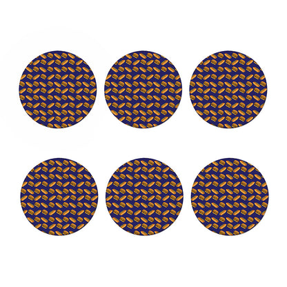 Hot Dog And Hamburger Pattern Print Coaster Set
