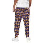 Hot Dog And Hamburger Pattern Print Cotton Pants