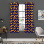 Hot Dog And Hamburger Pattern Print Curtain