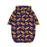 Hot Dog And Hamburger Pattern Print Dog Zip Up Hoodie