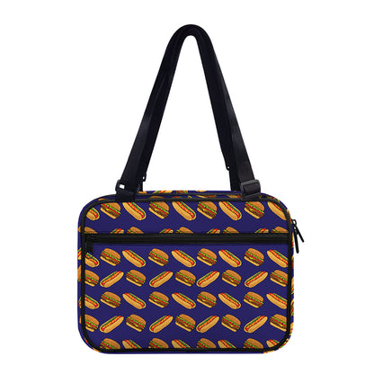Hot Dog And Hamburger Pattern Print Double Strap Bible Bag