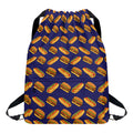 Hot Dog And Hamburger Pattern Print Drawstring Backpack