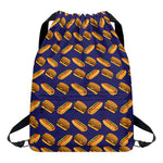 Hot Dog And Hamburger Pattern Print Drawstring Backpack